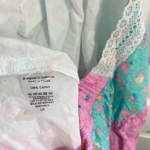 Beach Bunny NWT Everette aqua/pink seashell cutout open back coquette mini dress - Picture 10 of 11